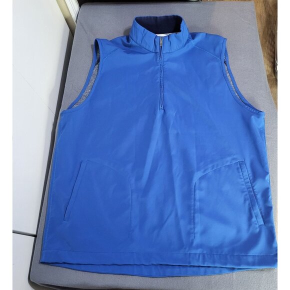 Adidas Other - adiPure adidas Men's LG Blue 1/4 Zip Pullover Vest Golf Athleisure Windbreaker